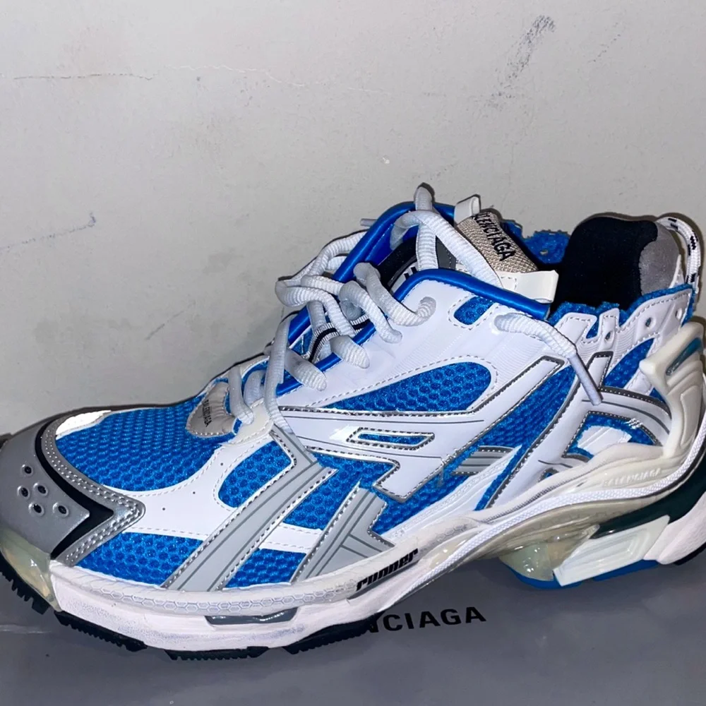 Balenciaga | Shoes | Blue And White Balenciaga Track Runner Size 